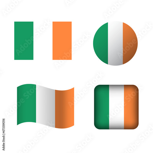 Free Download Vector Ireland National Flag Icons Set - GFXLoad