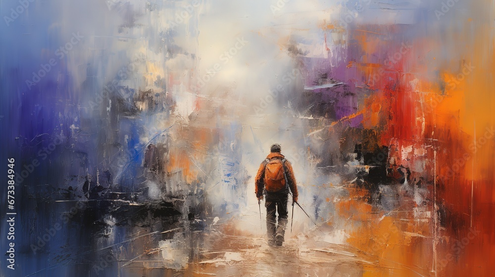 Fototapeta premium A Beautiful Environment for a Backgpaking Trip for Adventure