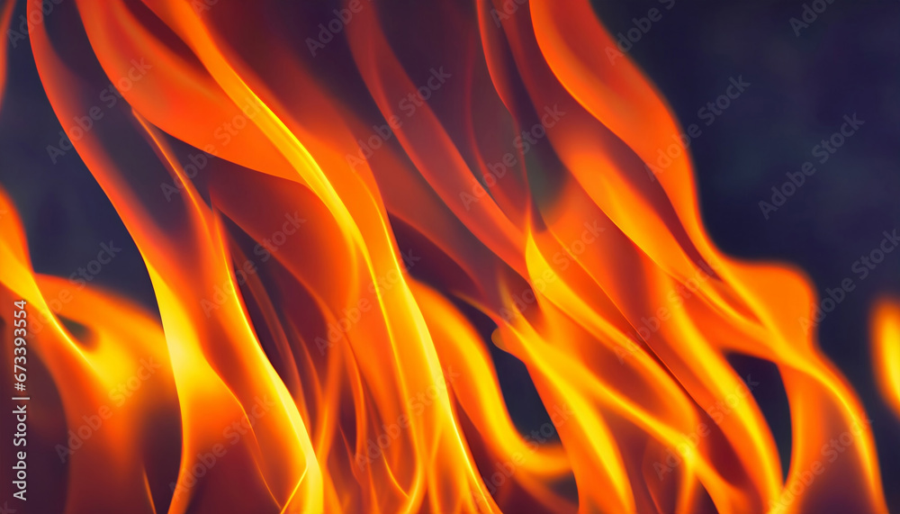 Flame motion on abstract background. Red fire texture, orange burn light.