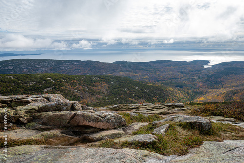 View of Acadia National Park from Cadillac Mountain