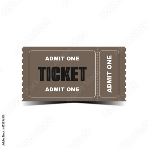 admit one ticket isolated