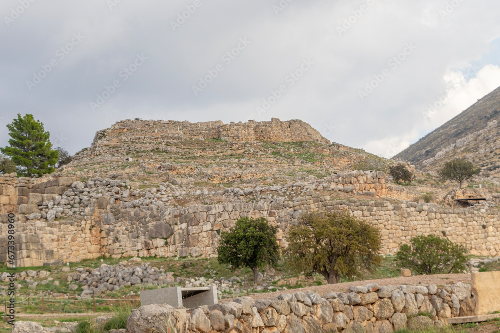 ruins of the ancient city of mycenae