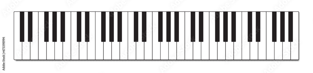 Piano keys isolated on a white background. Vector illustration Piano keys isolated on a white background. Vector illustration