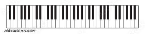Piano keys isolated on a white background. Vector illustration