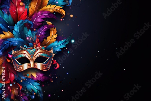 Venice Carnival Masks on Vibrant Background © Francesco