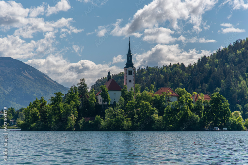 Lake Bled in summer, Slovenia