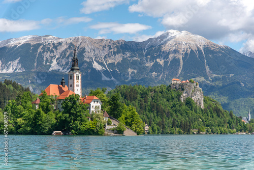 Lake Bled in summer, Slovenia photo
