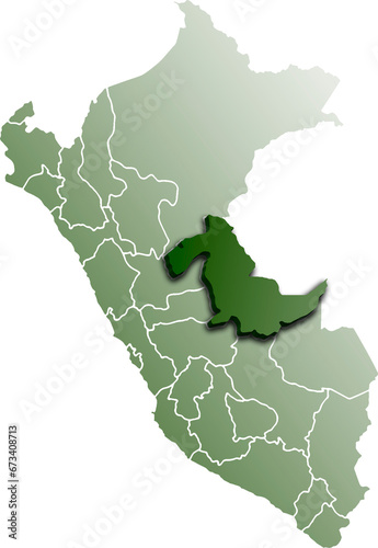 UCAYALI map OF PERU 3d map