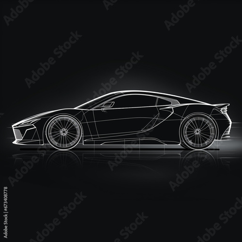 sports car isolated