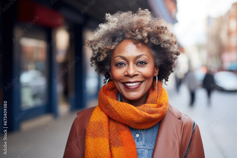woman mature adult businesswoman black urban portrait senior smiling mature adult confidence happy african american mid age old - obrazy, fototapety, plakaty 
