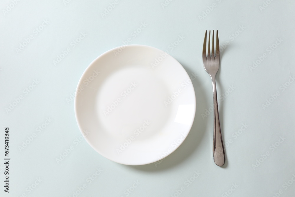 plate with fork 