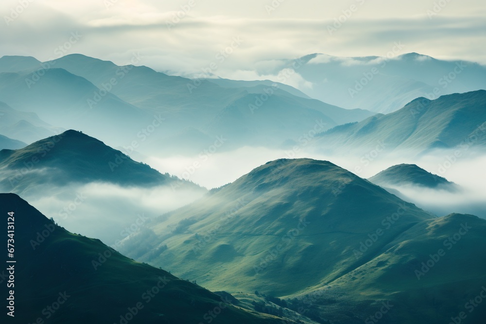 Obraz premium Majestic Mountain Landscape: Nature's Stunning Beauty