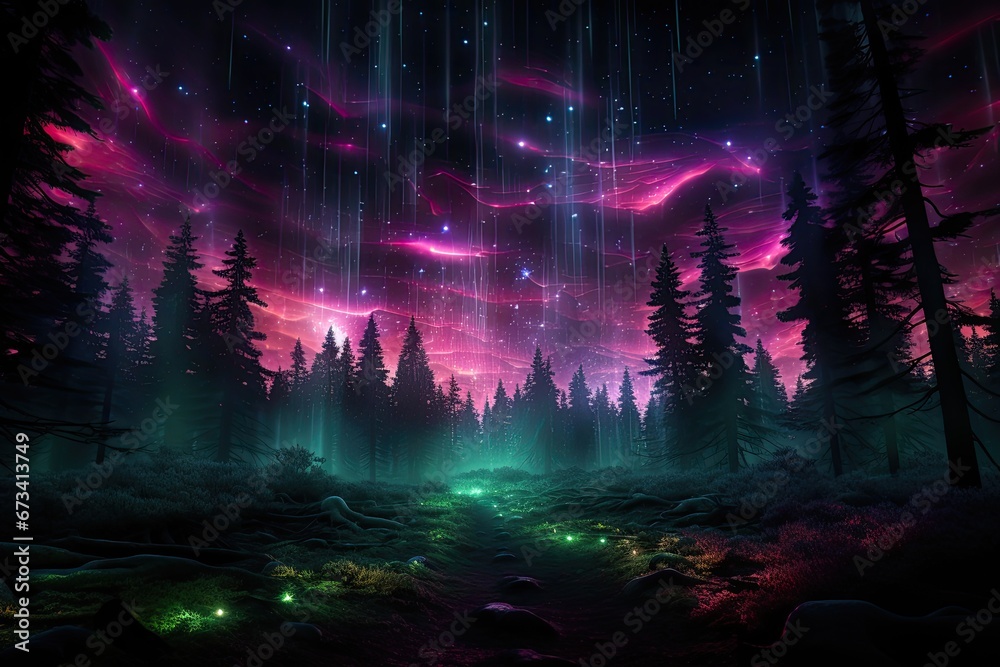 Obraz premium forest in night