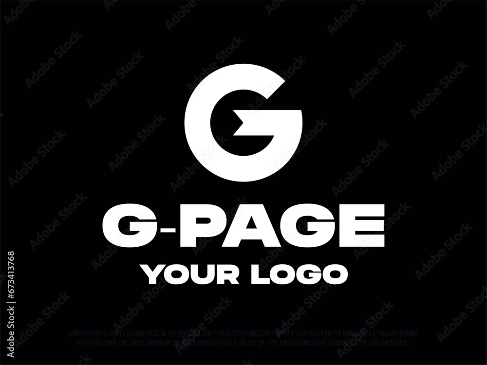 Obraz premium Modern professional logo in the shape of the letter G. Exclusive G shape