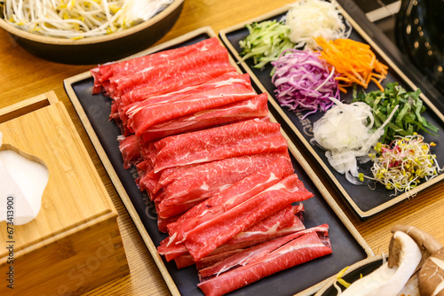 Japanese food Beef Shabu shabu