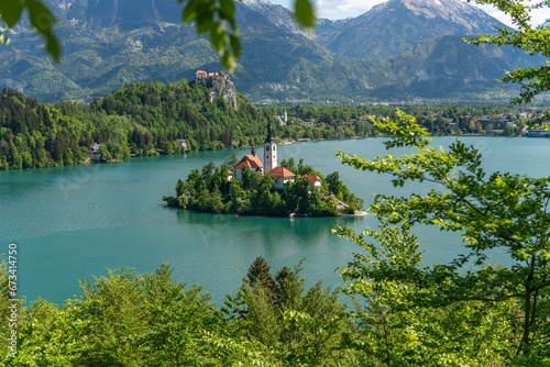 Lake Bled in summer, Slovenia
