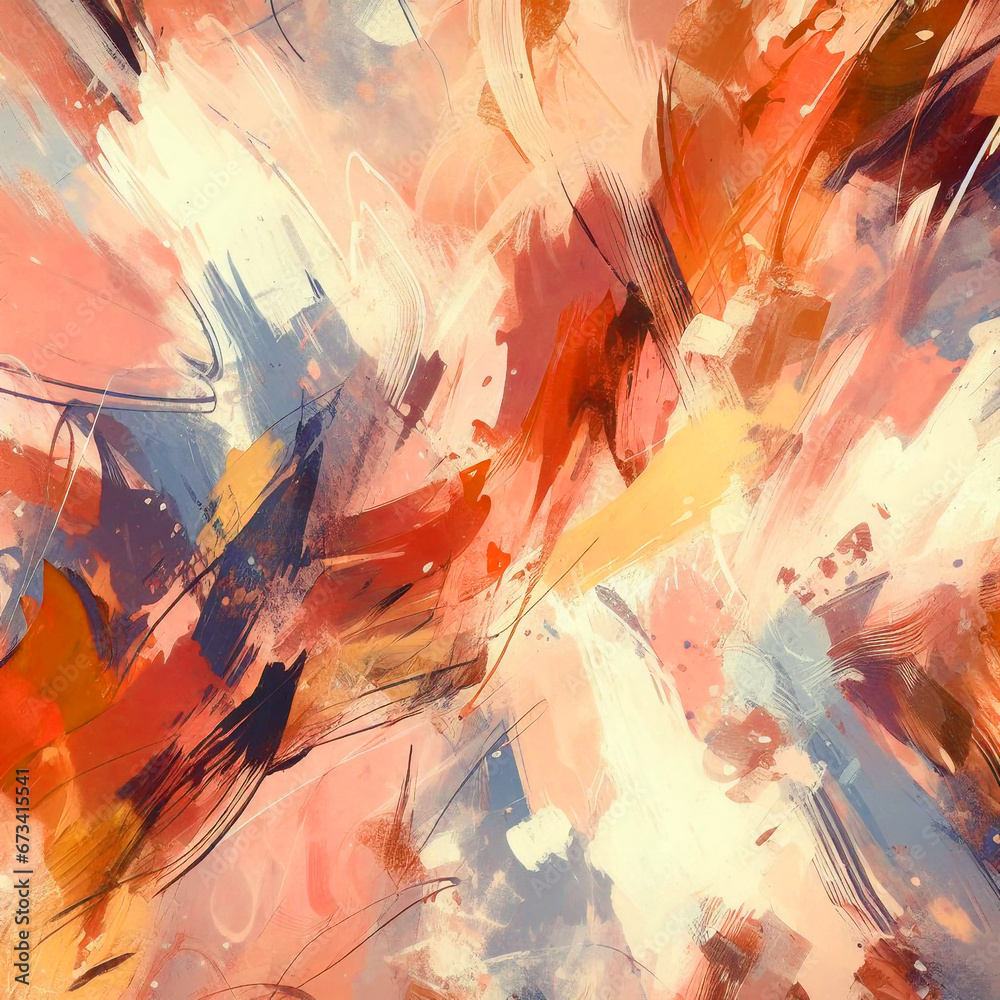 Brushed Painted Abstract Background. Brush stroked painting. Generative AI.