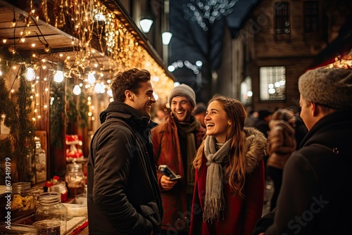 Friends at Christmas market