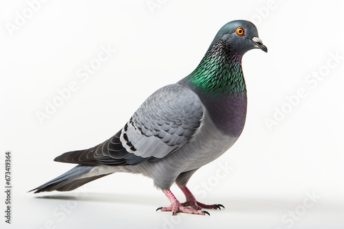 Pigeon, Pigeon Isolated On White Background, Pigeon Isolated On White
