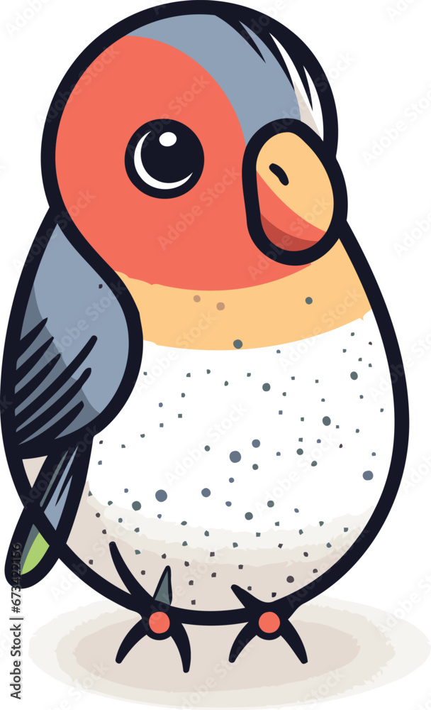 Cute cartoon parrot on a white background. Vector illustration. Cute cartoon parrot on a white background. Vector illustration.