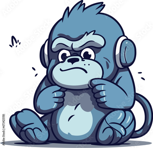 Wallpaper Mural Angry Gorilla Cartoon Mascot Character. Vector Illustration Torontodigital.ca