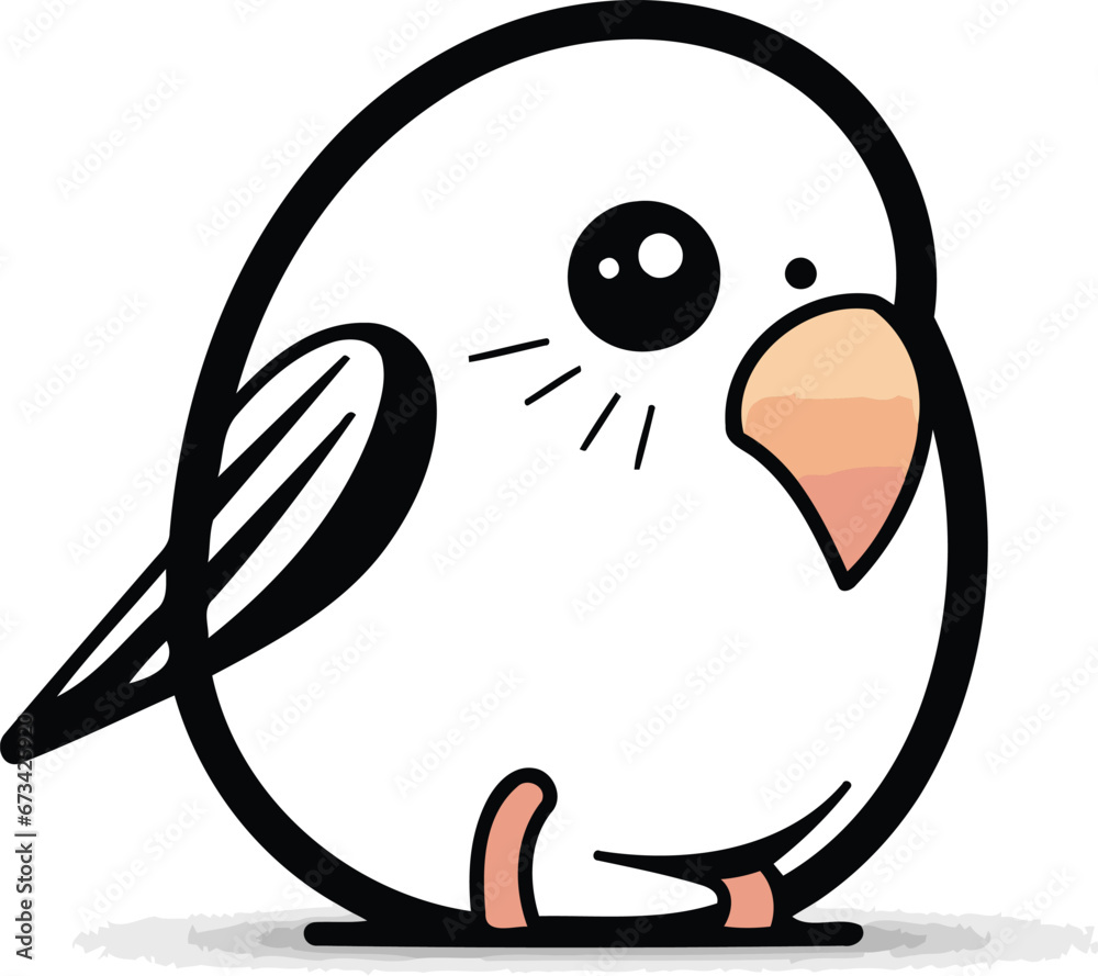 Cute cartoon parrot isolated on white background. Vector illustration. Cute cartoon parrot isolated on white background. Vector illustration.