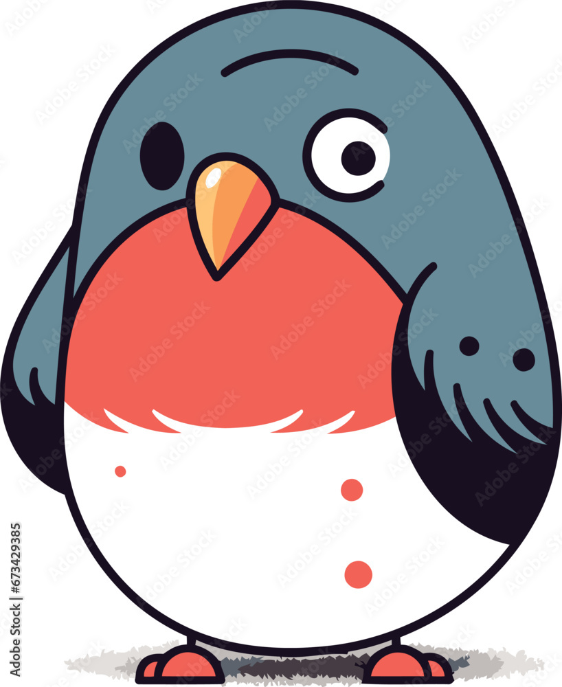 Cute penguin. Vector illustration of a cartoon penguin. Cute penguin. Vector illustration of a cartoon penguin.