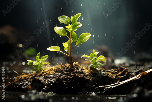 Young Plant Growing In Sunlight © Evhen Pylypchuk