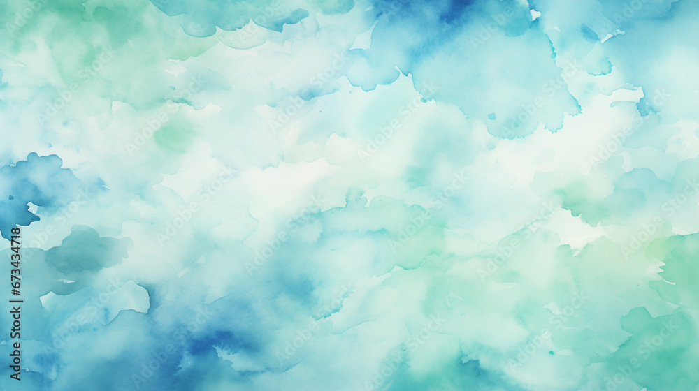 Serene Sky: A Watercolor Render of a Blue Cumulus Clouds Painting Serene Sky: A Watercolor Render of a Blue Cumulus Clouds Painting