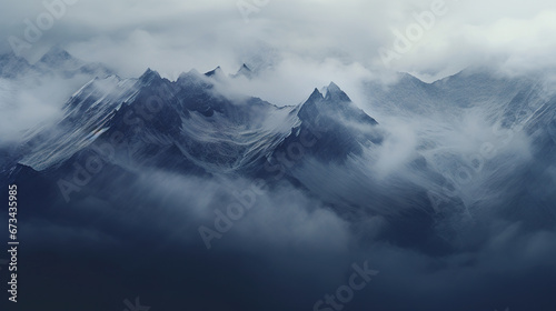 aerial photography mountainscape, landscape