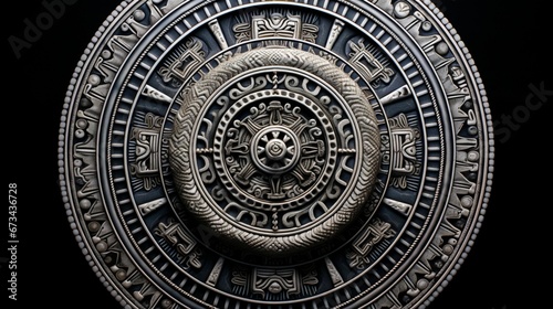 An intricate mandala with patterns that evoke the mystique of ancient runes, a visual language of the past. photo