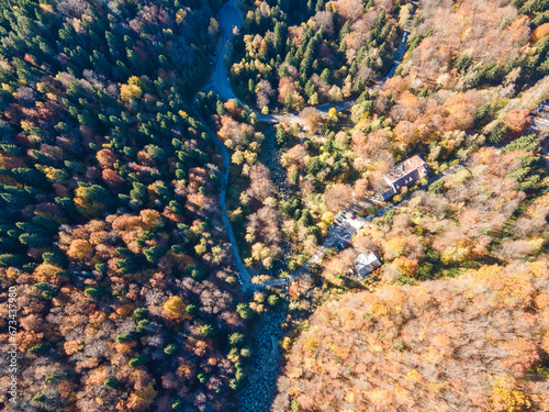 Aerial view of Golden Bridges at Vitosha Mountain, Bulgaria photo