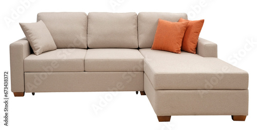 Corner sofa isolated on white background. Including clipping path