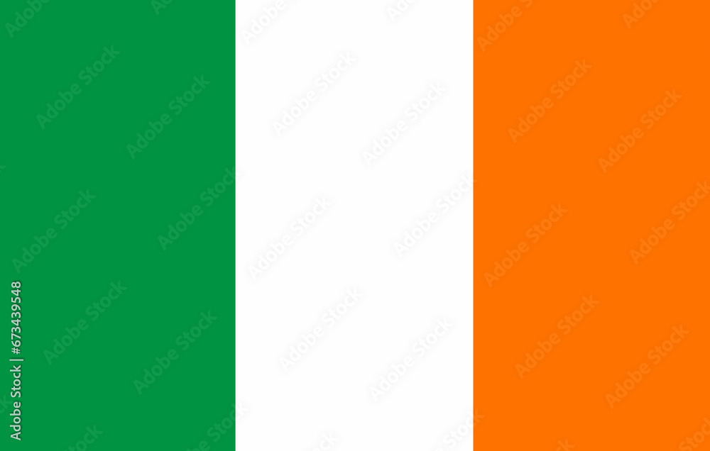 Fototapeta premium Flag of Ireland. Irish flag. European country. State symbol of Ireland