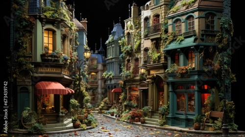 Enchanted Alley: Miniature Model of a Vintage Street