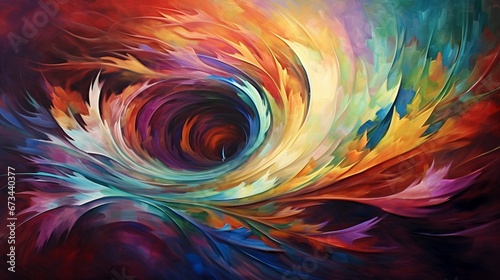 a captivating and colorful whirlwind, a journey through the realms of abstract artistry.