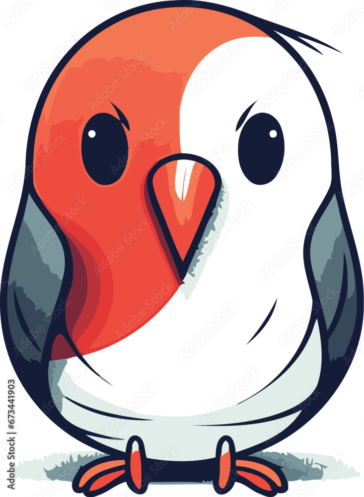 Cute cartoon penguin isolated on white background. Vector illustration. Cute cartoon penguin isolated on white background. Vector illustration.