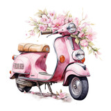 scooter with flowers