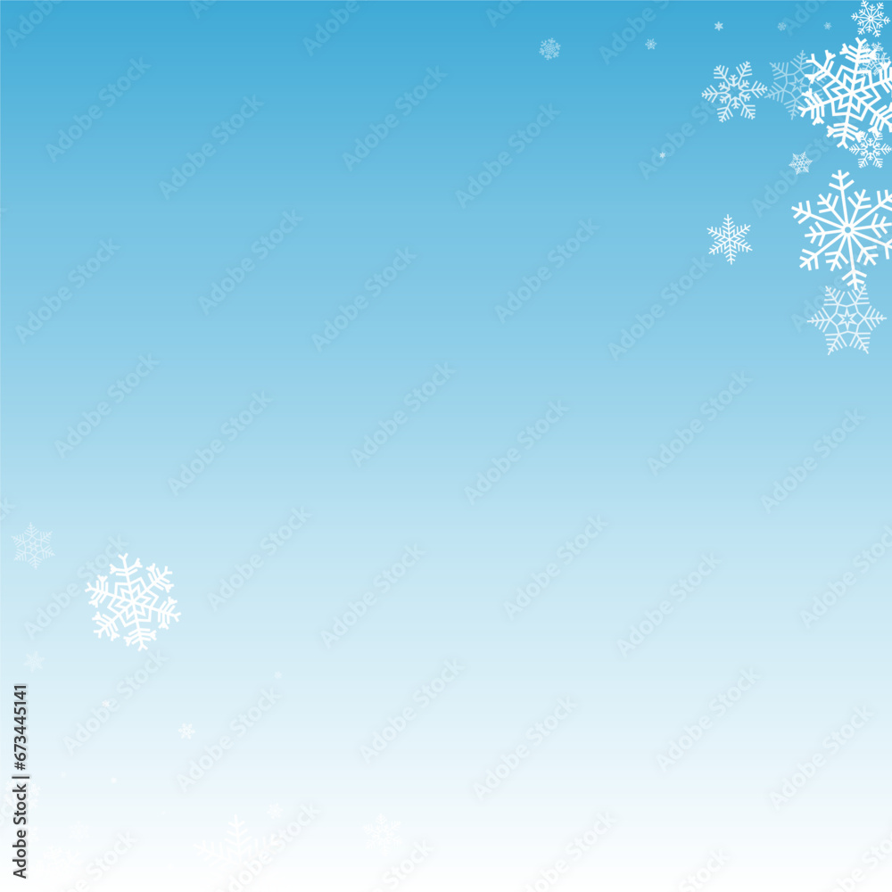 Gray Snow Vector Blue Background. Sky White