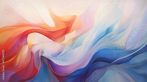 an ethereal and enchanting abstract creation, a dance of colors and shapes. photo