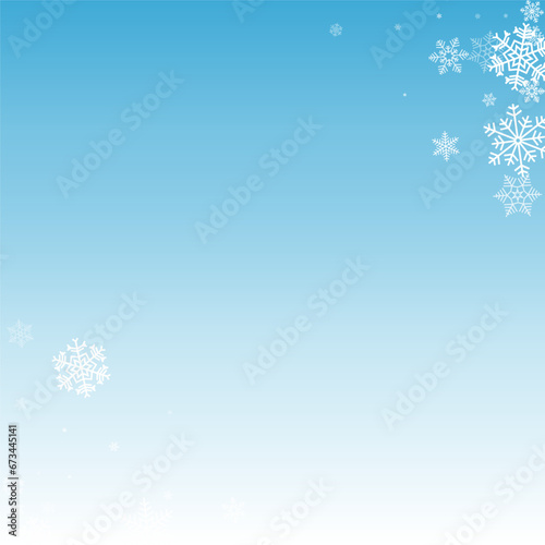 Gray Snow Vector Blue Background. Sky White