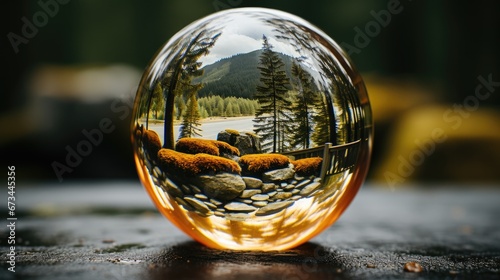 Nature's Orb Pristine Wilderness Captured in Glass