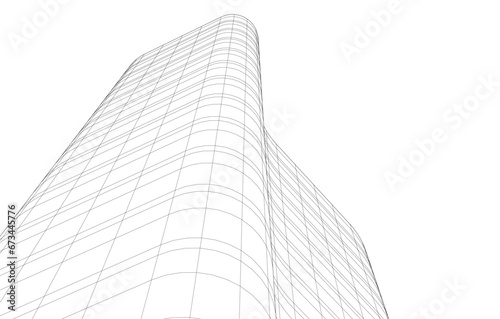 Office buildings vector drawing