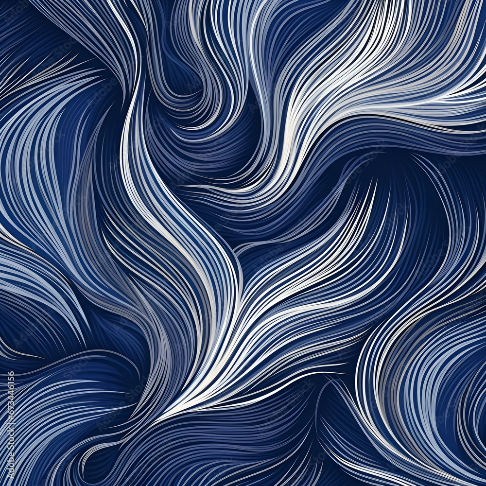 Seamless dark blue and white abstract stipe lines pattern background