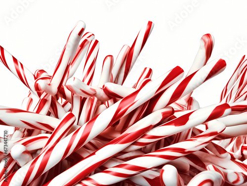 A macro shot of a pile of candy canes in hand-drawn style
