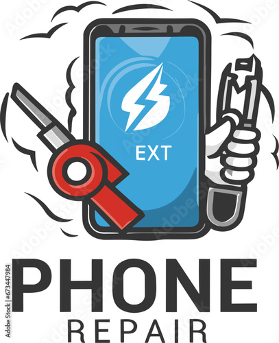The logo for a phone repair service