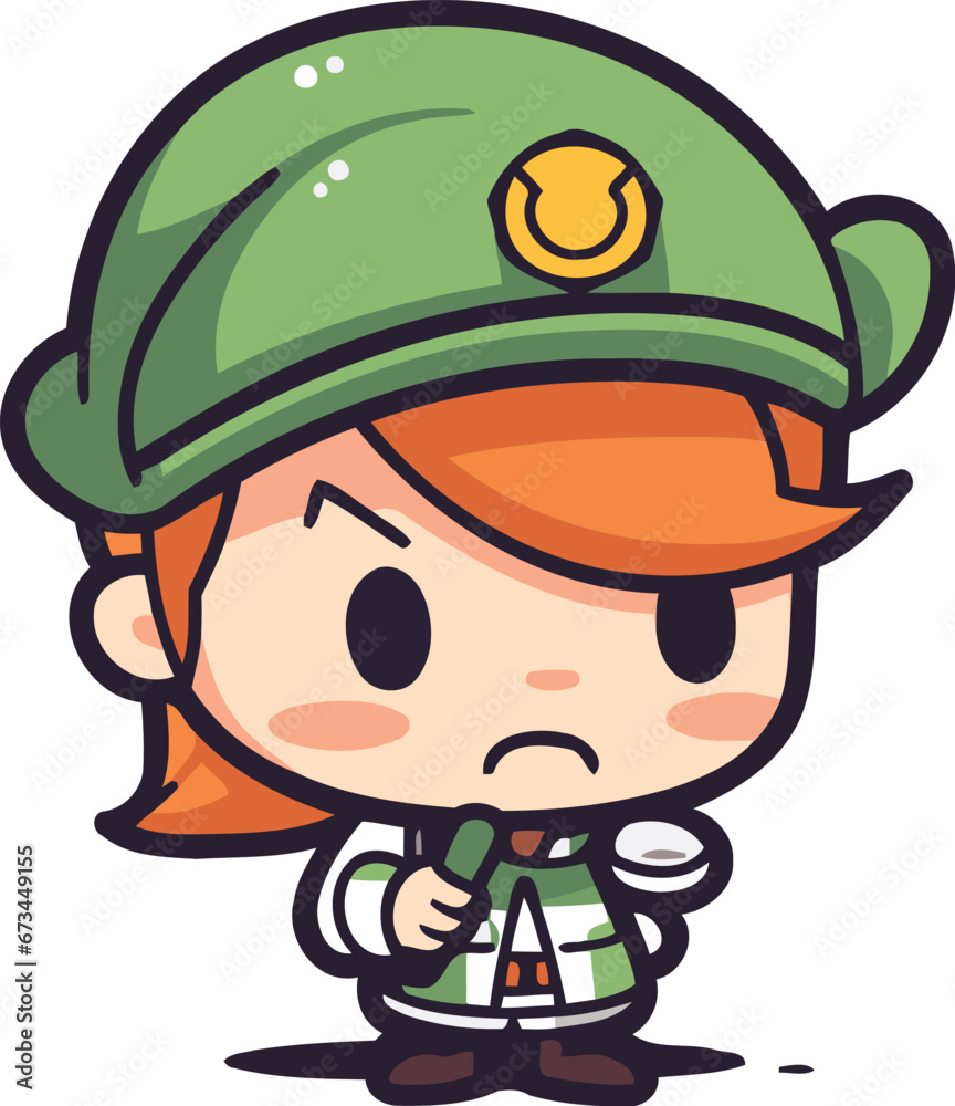 Soldier Girl Cartoon Mascot Character Vector Illustration Design. Soldier Girl Cartoon Mascot Character Vector Illustration Design.