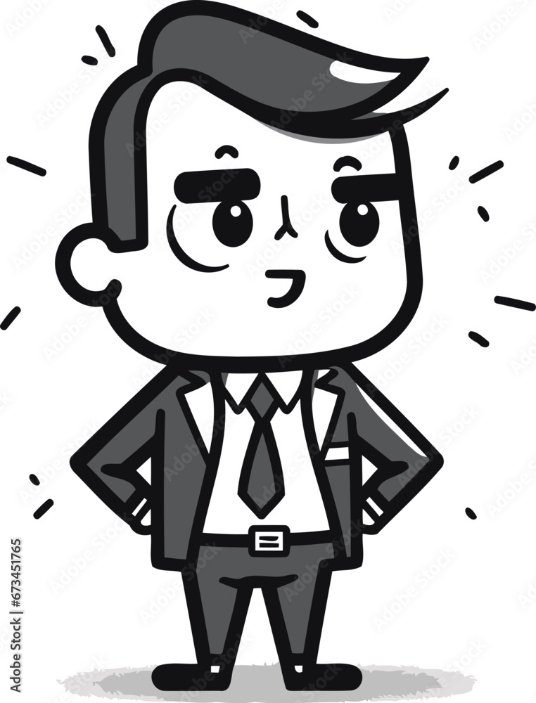 Businessman Smiling Cartoon Vector Illustration Businessman Smiling Cartoon Vector Illustration