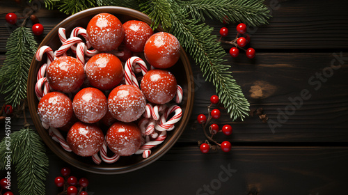 christmas still life with red balls