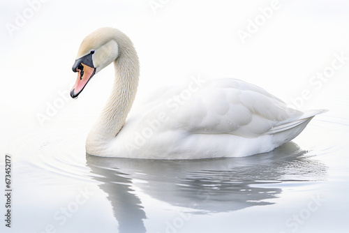 Swan  Swan On The Water  White Swan On The Water